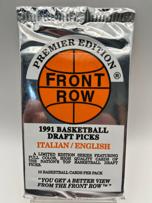 1991 Basketball Front Row Italian-English Draft Picks Pack