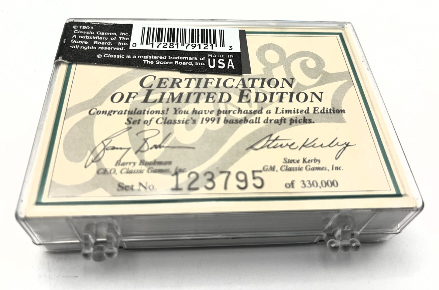 1991 Classic Baseball Limited Edition Draft Picks Set -Manny Ramirez RC