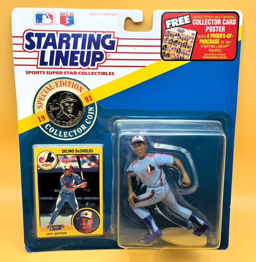 1991  Delino DeSheilds Starting Lineup with Card Factory Sealed - Vintage
