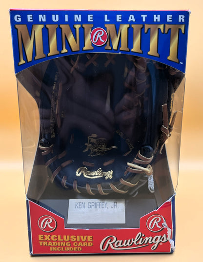 1991 Ken Griffey Jr Mini Glove Rawlings with Card