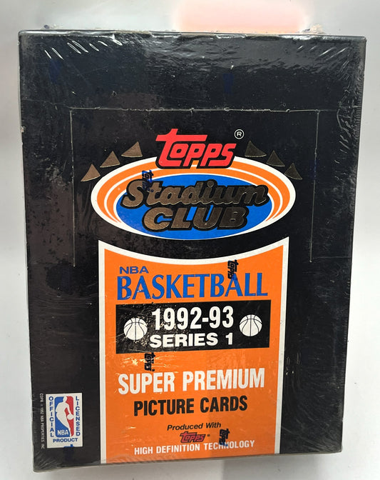 1992-93 Basketball Topps Stadium Club Series 1 Box - RARE