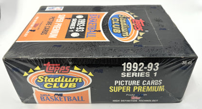 1992-93 Basketball Topps Stadium Club Series 1 Box - RARE