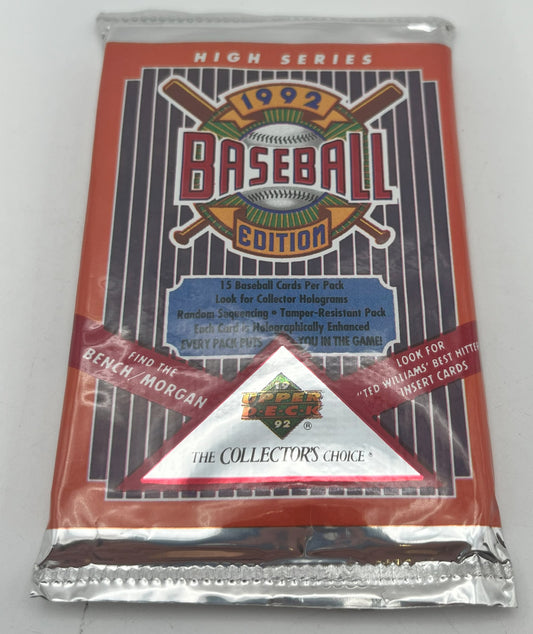 1992 Baseball Upper Deck High Series Pack