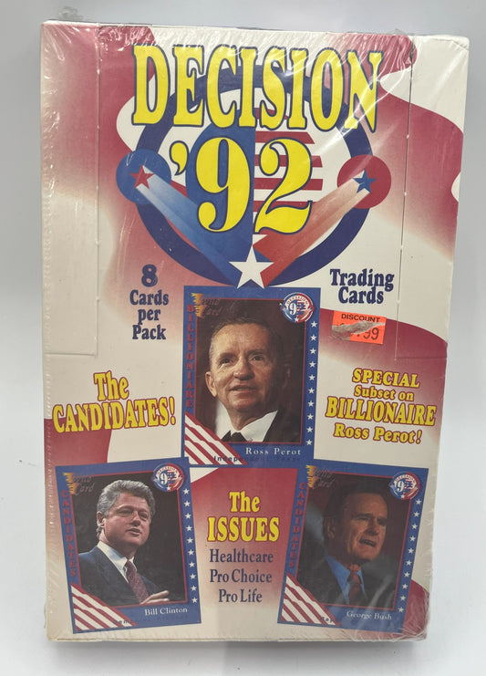 1992 Wild Card Decision 92 Box -Clinton Bush Perot RARE