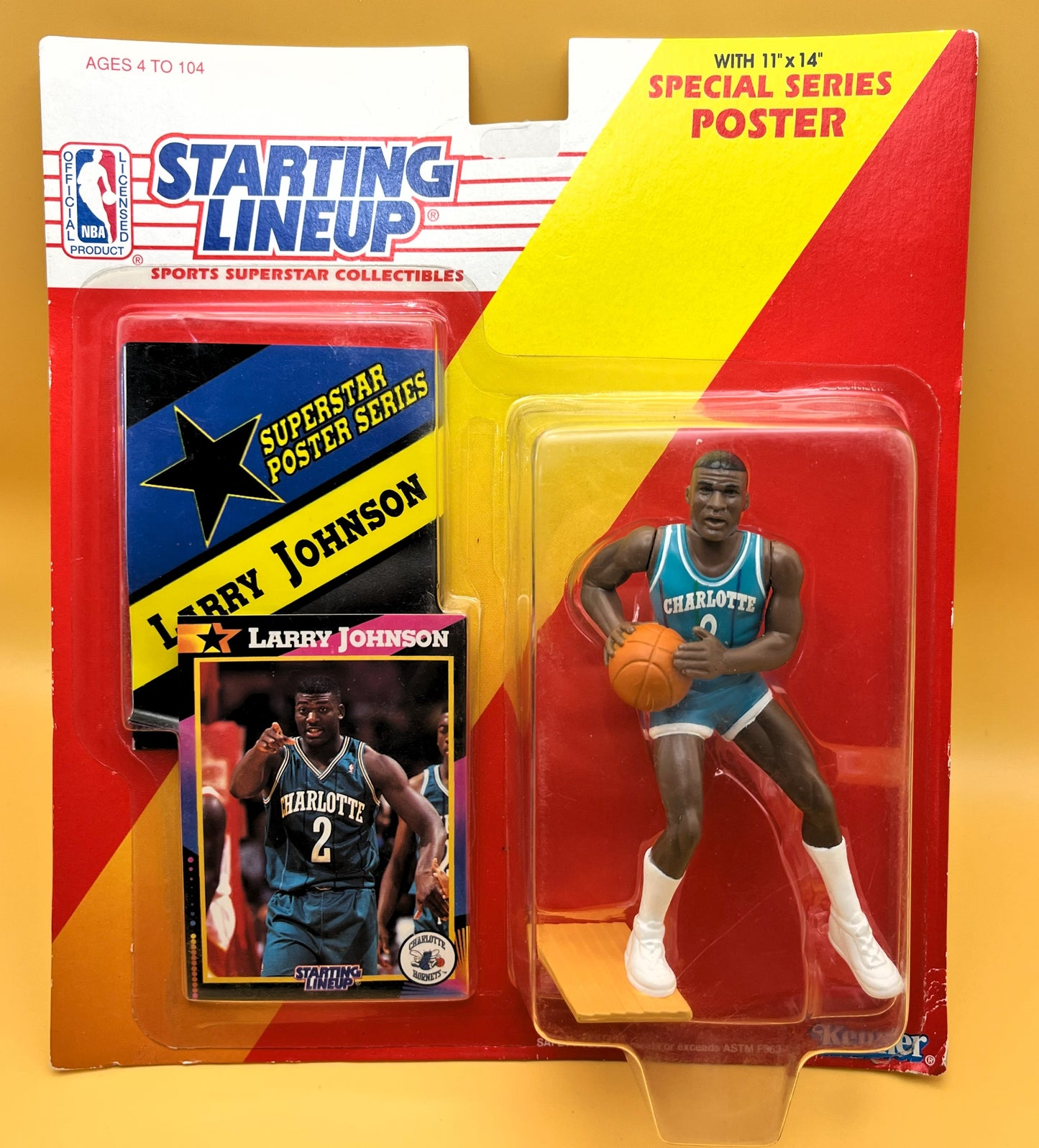 1992 Larry Johnson Starting Lineup with Card Factory Sealed - Vintage
