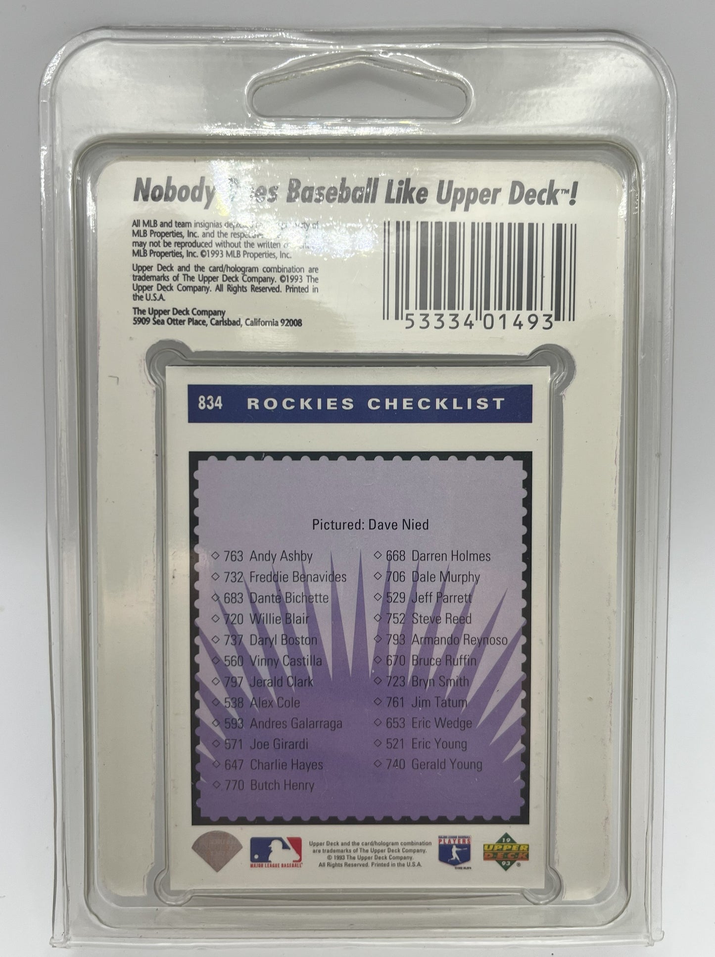 1993 Baseball Upper Deck Colorado Rockies 1st Season Team Set