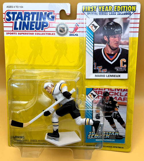 1993 Mario Lemieux NHL Starting Lineup with Card Factory Sealed - Vintage 1st Year Edition