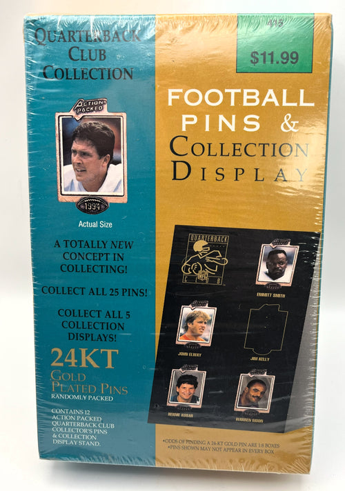 1994 Action Packed Football Pins Factory Sealed Box -24k Gold - Super Rare