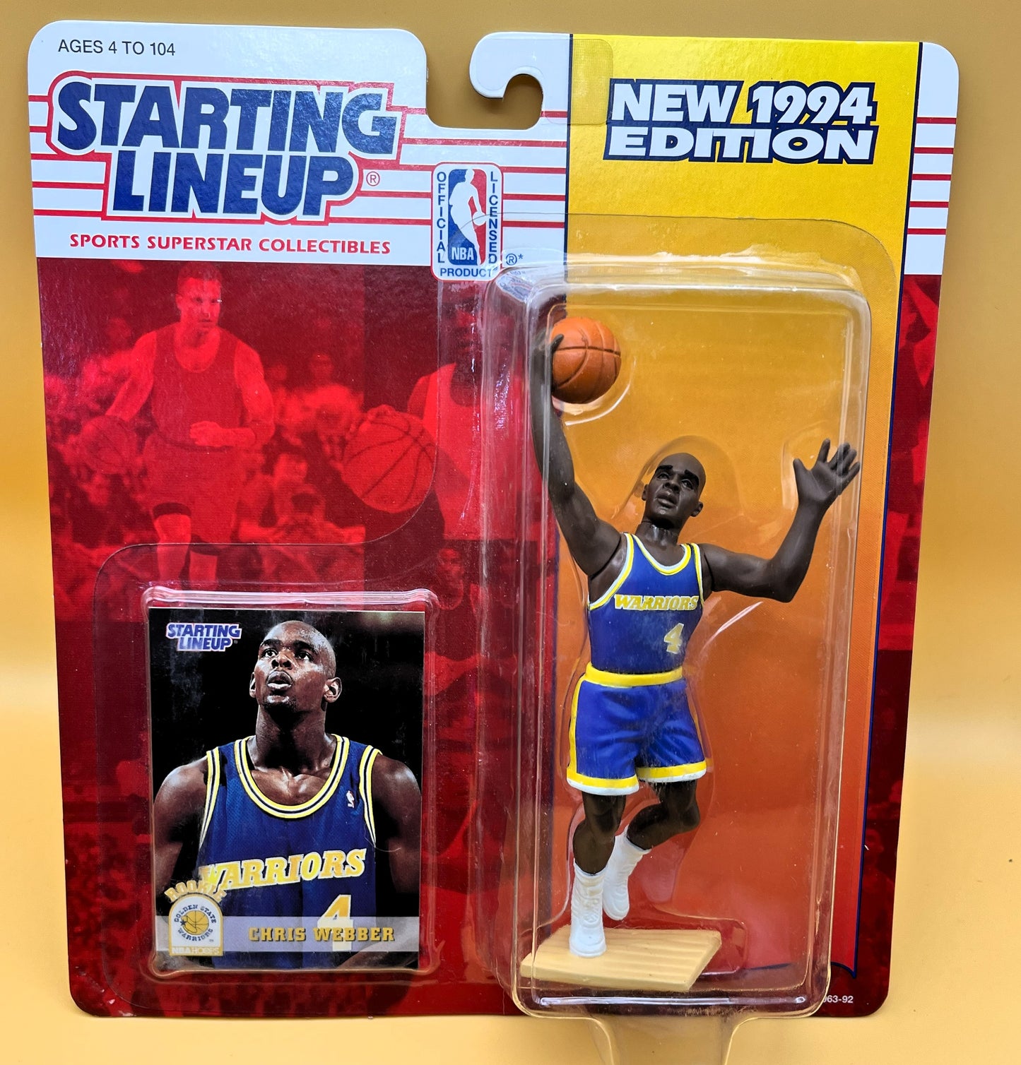 1994 Chris Webber Starting Lineup with Card Factory Sealed - Vintage