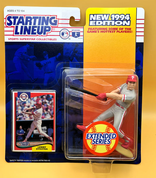 1994 Lenny Dykstra Starting Lineup w/ Card Extended Series  Factory Sealed - Vintage
