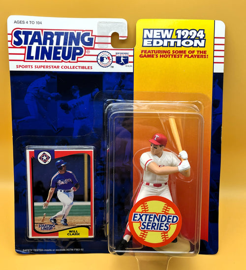 1994 Will Clark Starting Lineup w/ Card Extended Series  Factory Sealed - Vintage