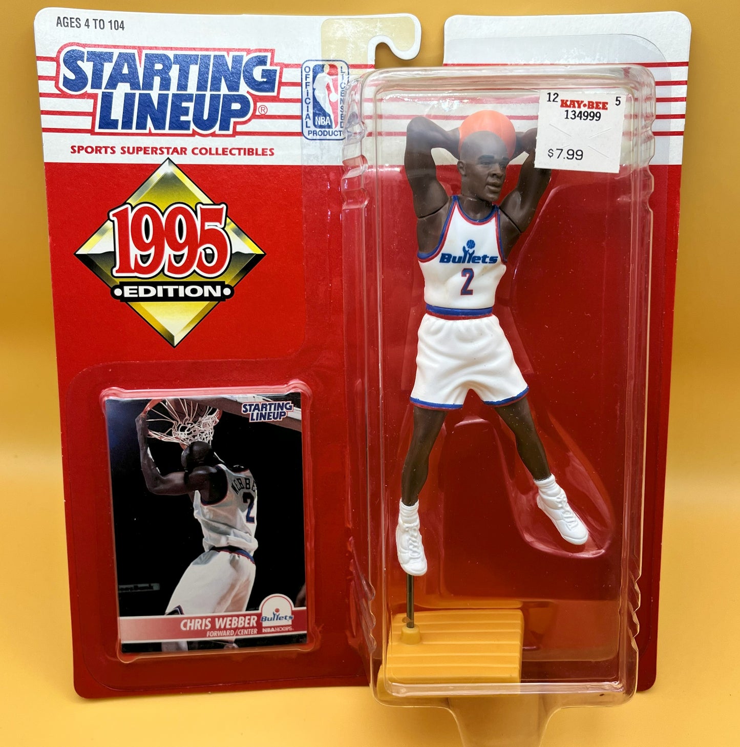 1995 Chris Webber  Starting Lineup with Card Factory Sealed - Vintage