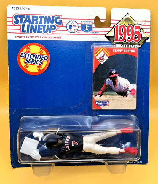 1995 Kenny Lofton Starting Lineup with Card Extended Series Factory Sealed - Vintage