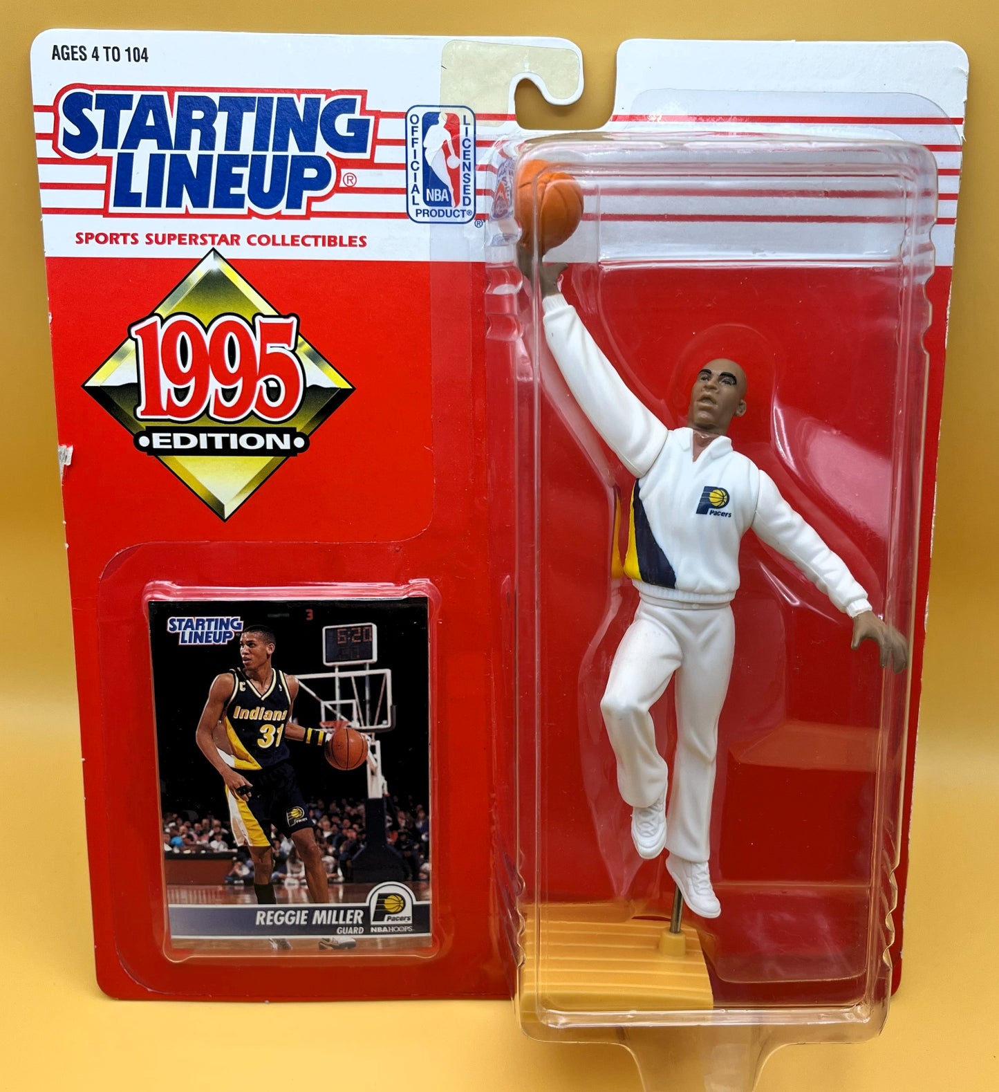 1995 Reggie Miller Starting Lineup with Card Factory Sealed - Vintage