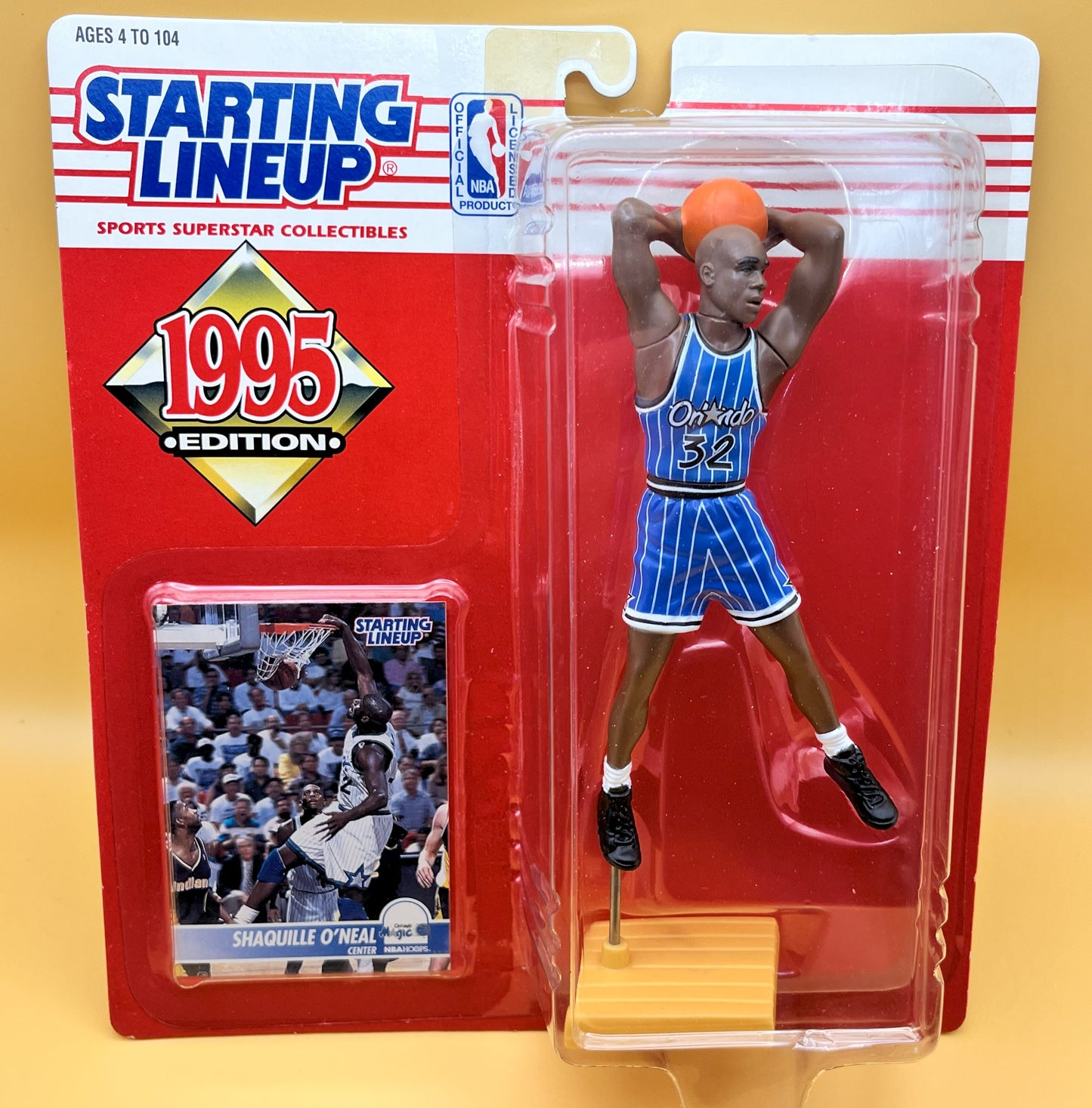 1995 Shaquille  Shaq O'Neal Starting Lineup with Card  Factory Sealed - Vintage