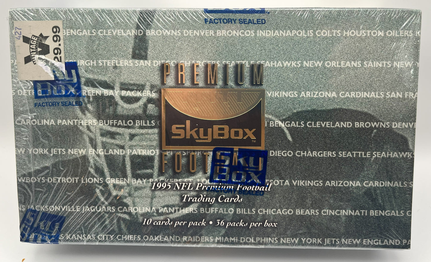1995 Skybox Premium Football Factory Sealed Box - Rare