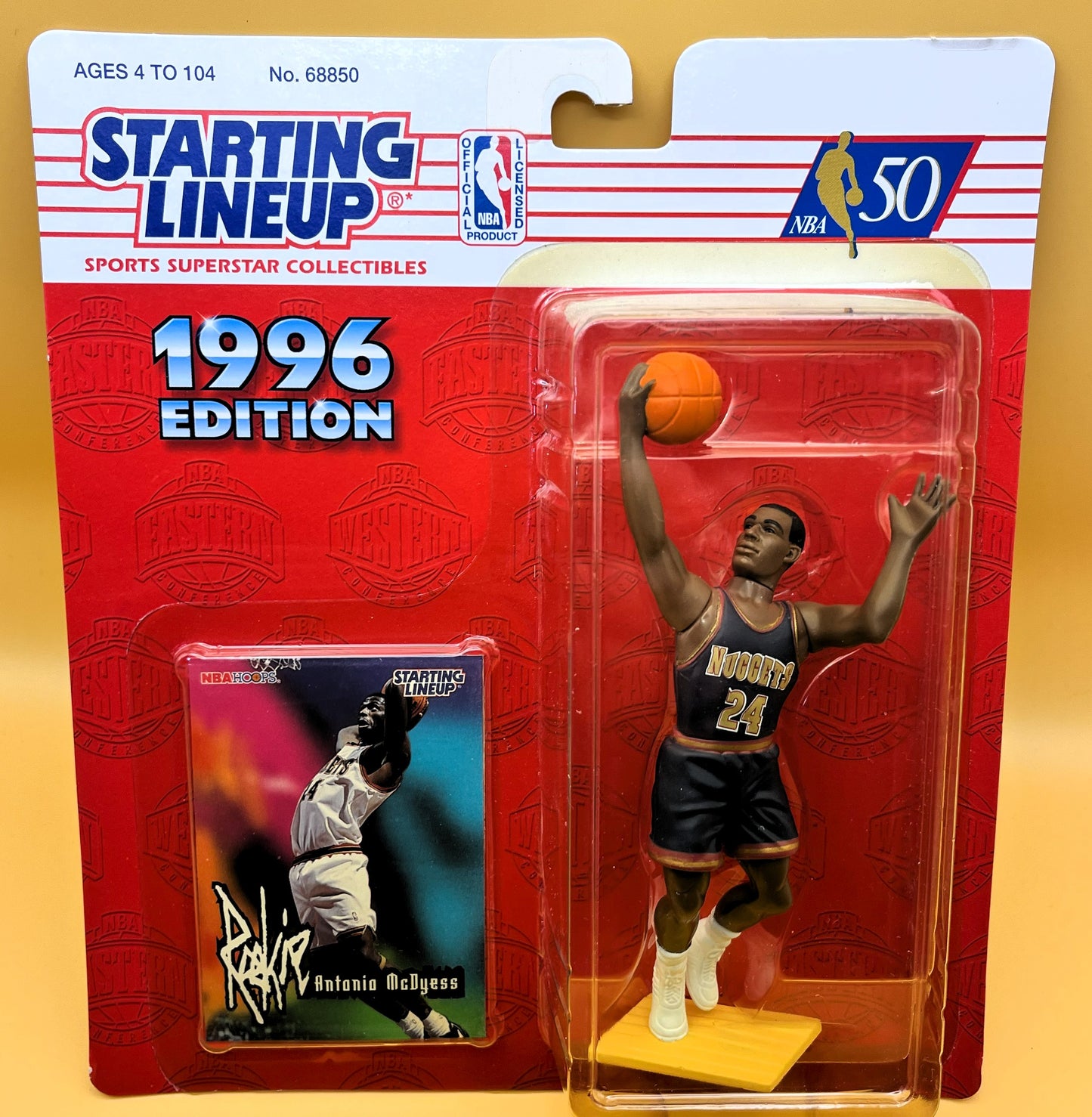 1996 Antonio McDyess Starting Lineup with Card Rookie Factory Sealed - Vintage