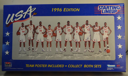 1996 USA Olympic Men's Basketball Starting Lineup Dream Team (Sets 1 & 2) NBA Factory Packaging - Vintage