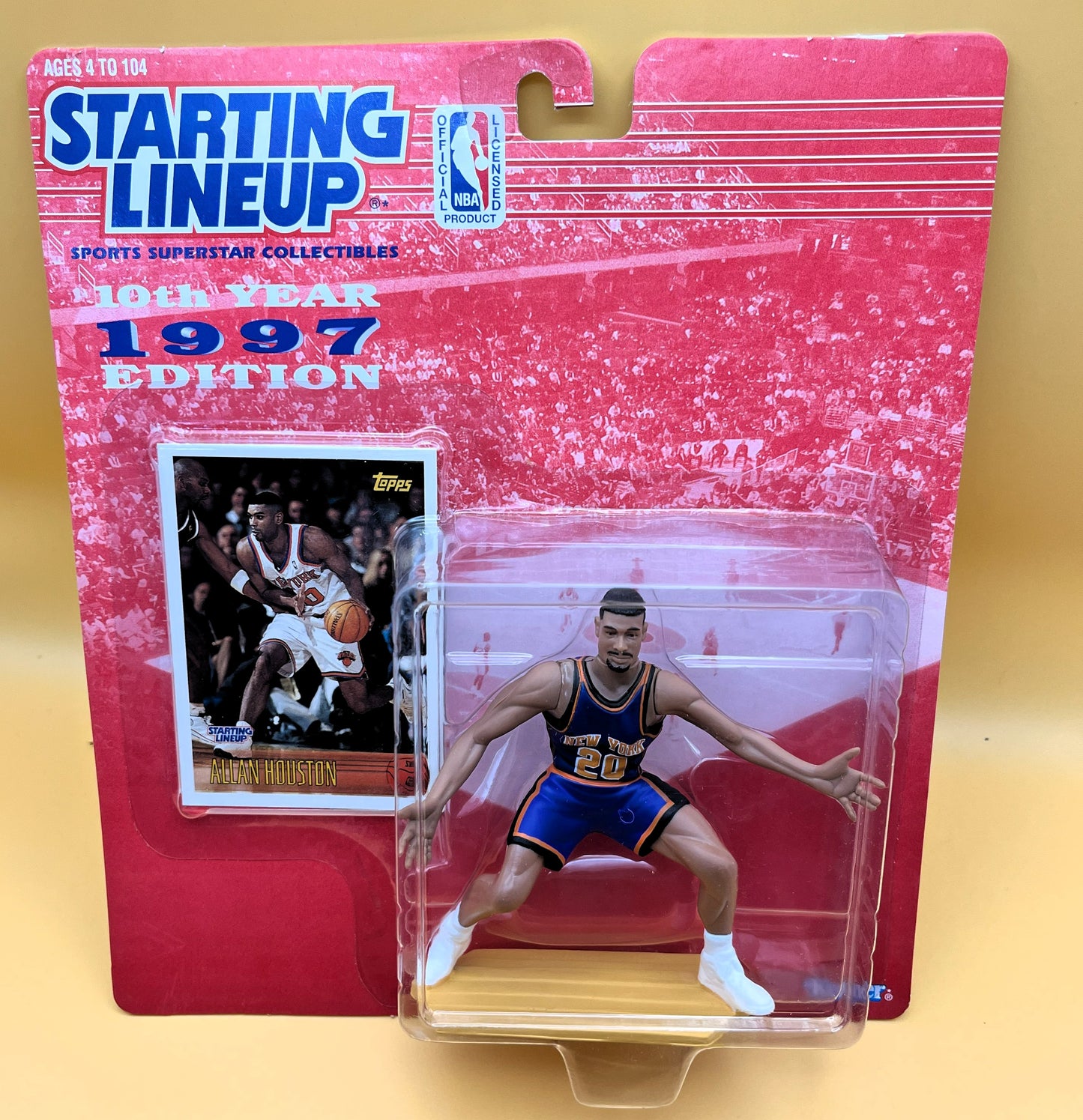 1997 Alan Houston Starting Lineup with Card  Factory Sealed - Vintage