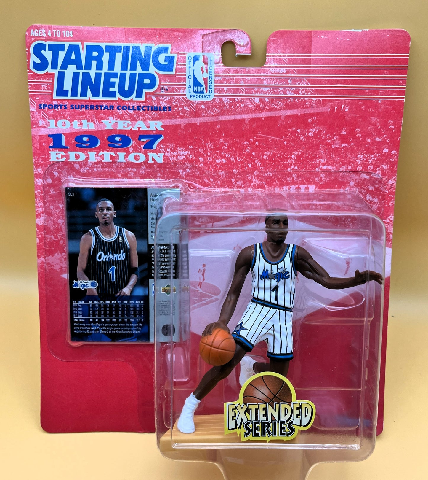 1997 Anfernee Hardaway Starting Lineup w/ Card Extended Series Factory Sealed - Vintage