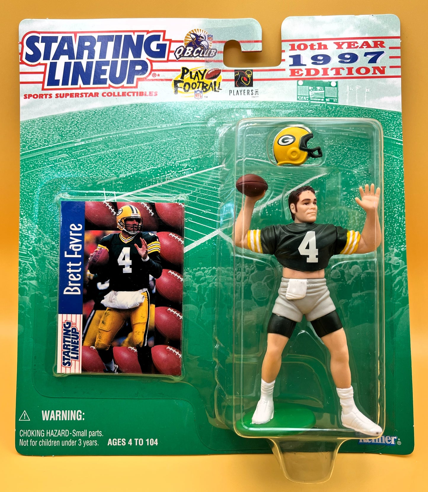 1997 Brett Favre Starting Lineup with Card  Factory Sealed - Vintage