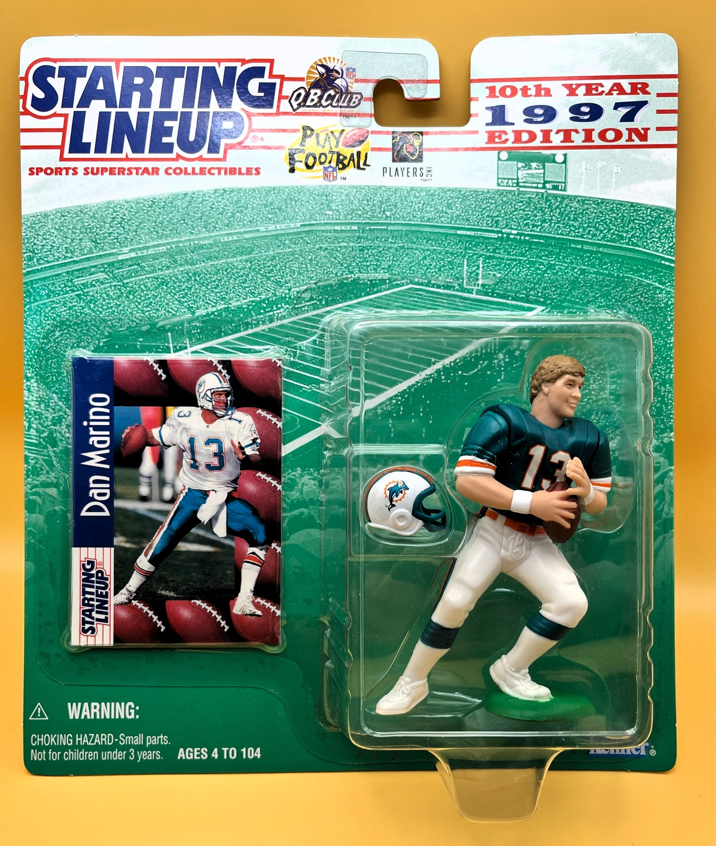 1997 Dan Marino Starting Lineup w/ Card  Factory Sealed - Vintage