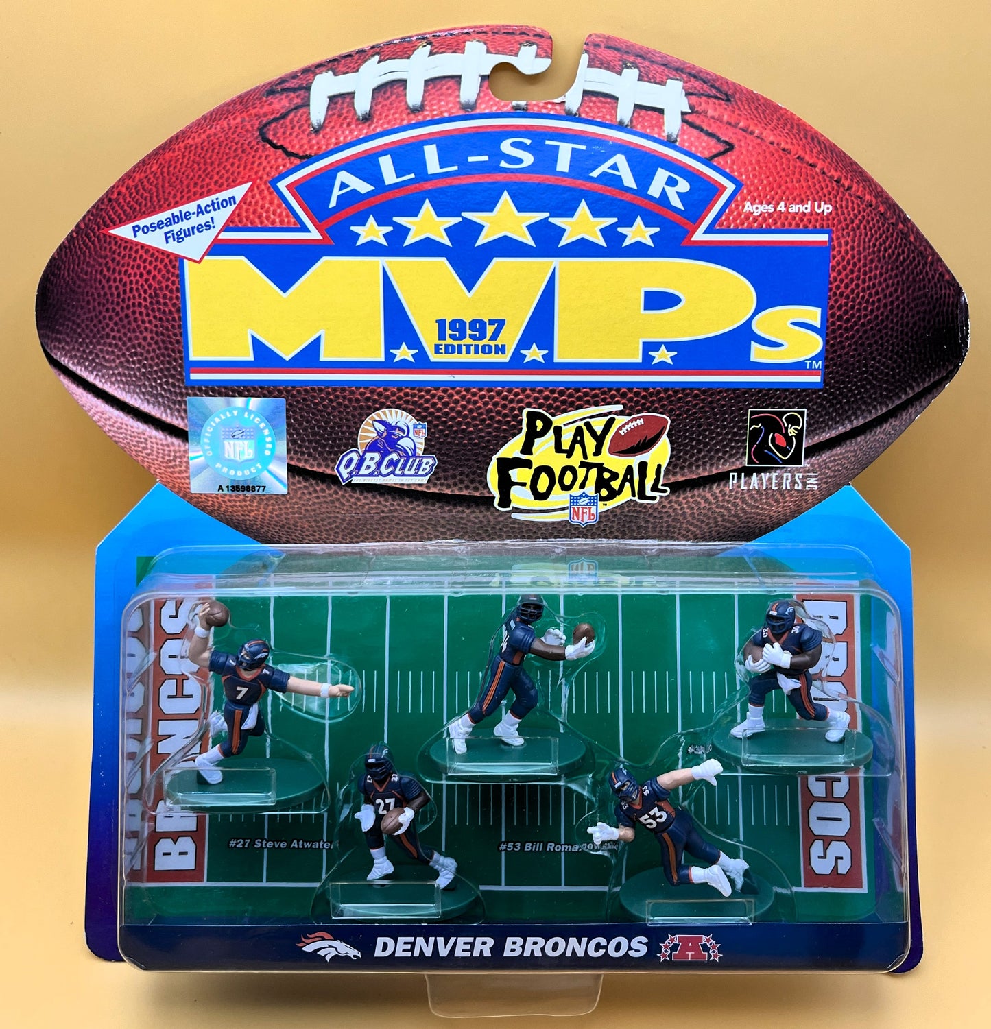 1997 Denver Broncos All-Star MVPs Mini Figurines Set