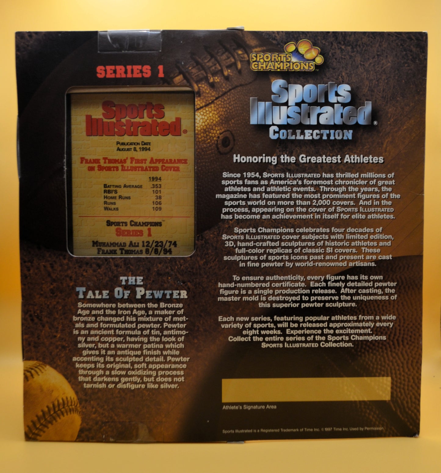 1997 Frank Thomas Pewter Sports Illustrated Series 1 -Limited Ed.