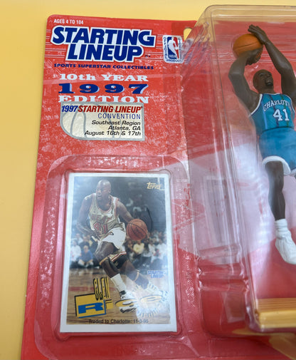 1997 Glen Rice Starting Lineup with Card NBA South East Convention Factory Sealed