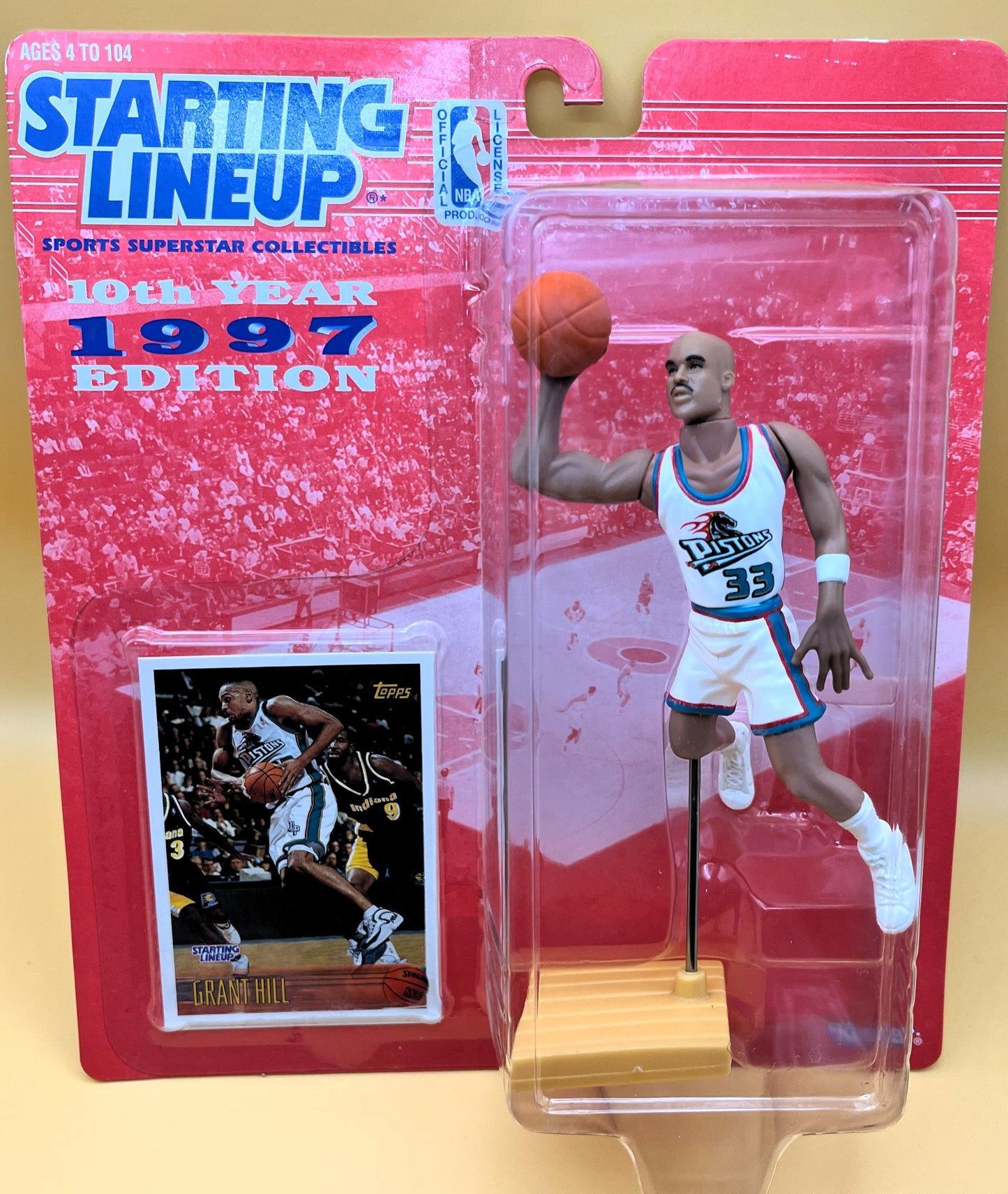 1997 Grant Hil Starting Lineup w/ Card  Factory Sealed - Vintage