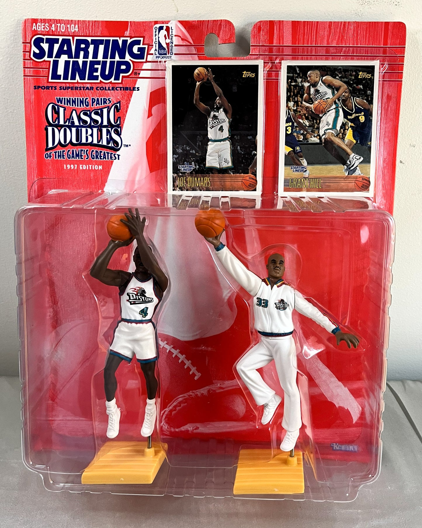 1997 Grant Hill Joe Dumars Classic Doubles NBA Starting Lineup with Card Factory Sealed