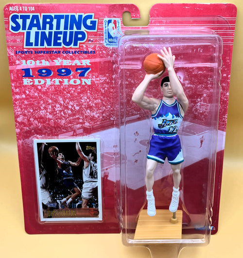 1997 John Stockton Starting Lineup with Card  Factory Sealed - Vintage