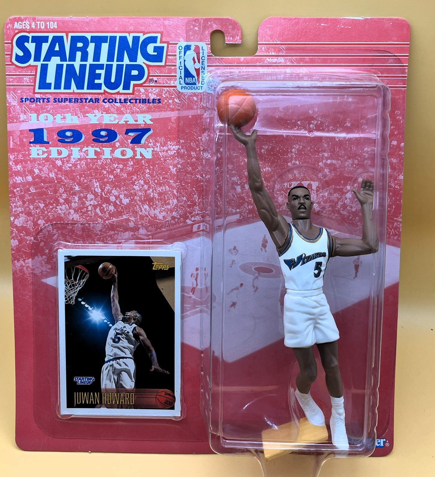 1997 Juan Howard Starting Lineup w/ Card  Factory Sealed - Vintage