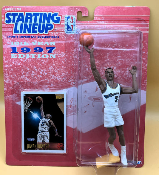 1997 Juan Howard Starting Lineup w/ Card  Factory Sealed - Vintage