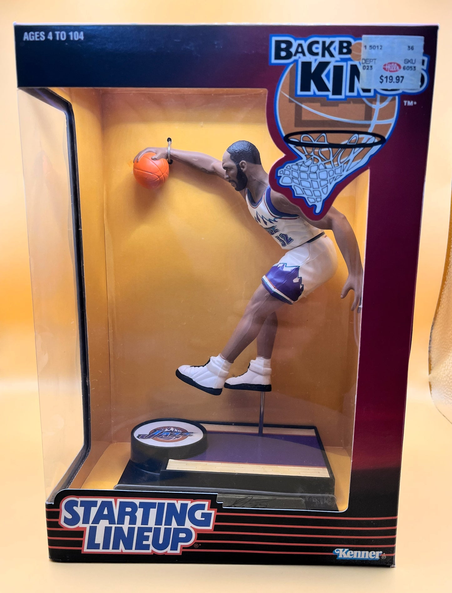 1997 Karl Malone Backboard Kings Starting Lineup NBA Factory Packaging - Vintage