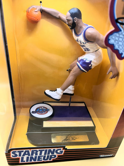 1997 Karl Malone Backboard Kings Starting Lineup NBA Factory Packaging - Vintage