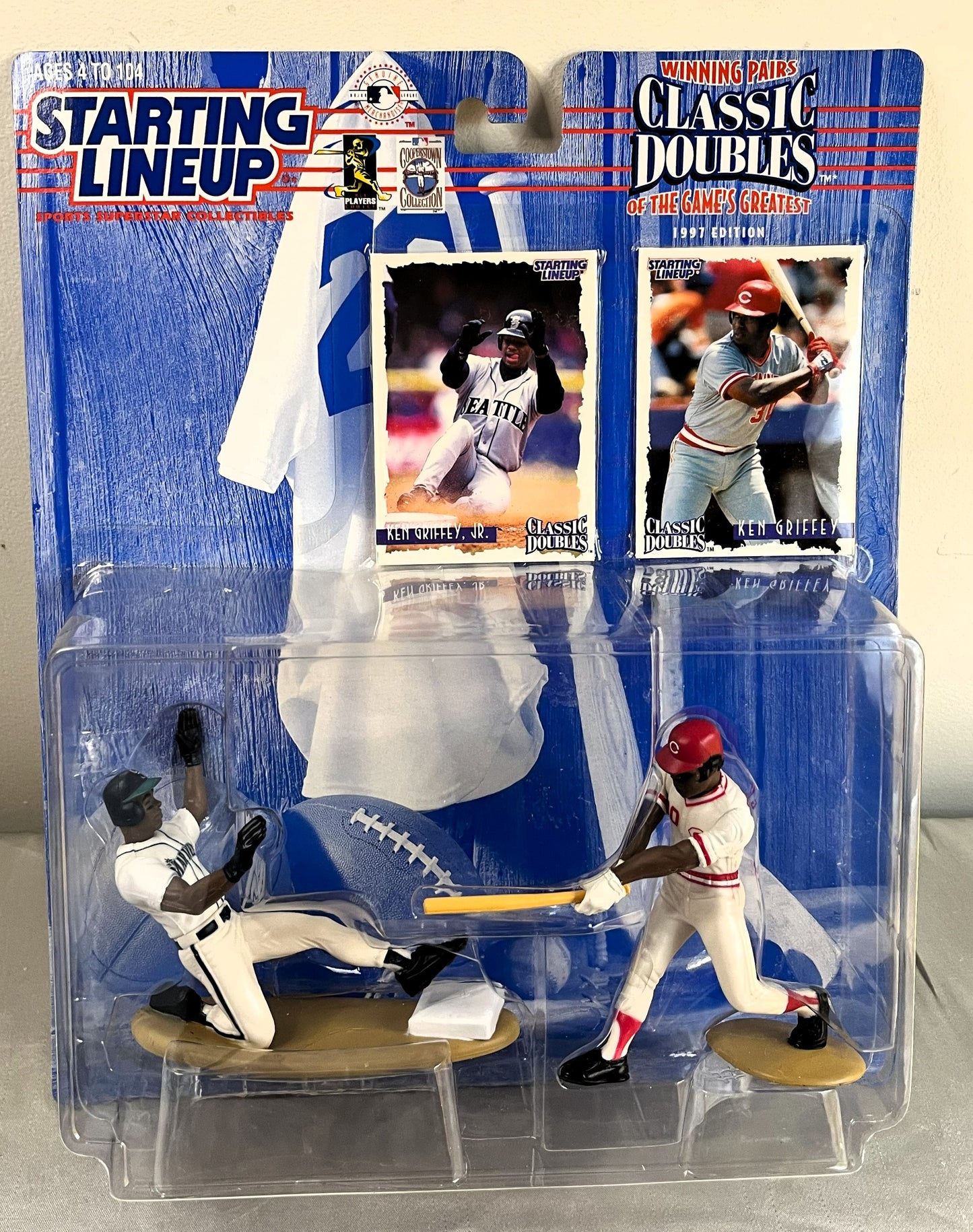 1997 Ken Griffey Sr Jr  Classic Doubles Starting Lineup with Card Factory Sealed - Vintage