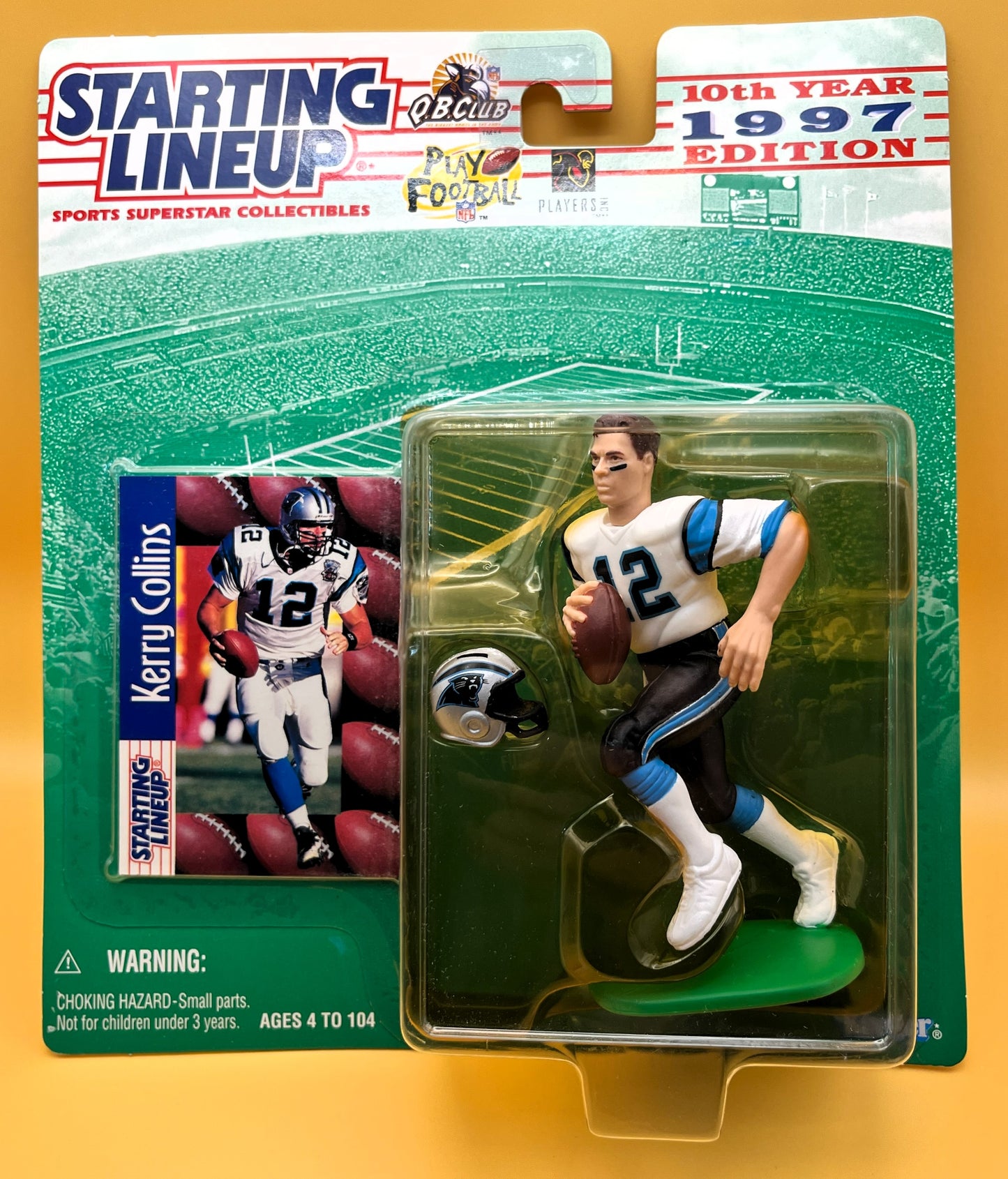 1997 Kerry Collins Starting Lineup with Card  Factory Sealed - Vintage