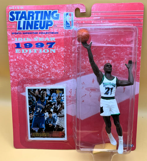 1997 Kevin Garnett Starting Lineup w/ Card Rookie Factory Sealed - Vintage
