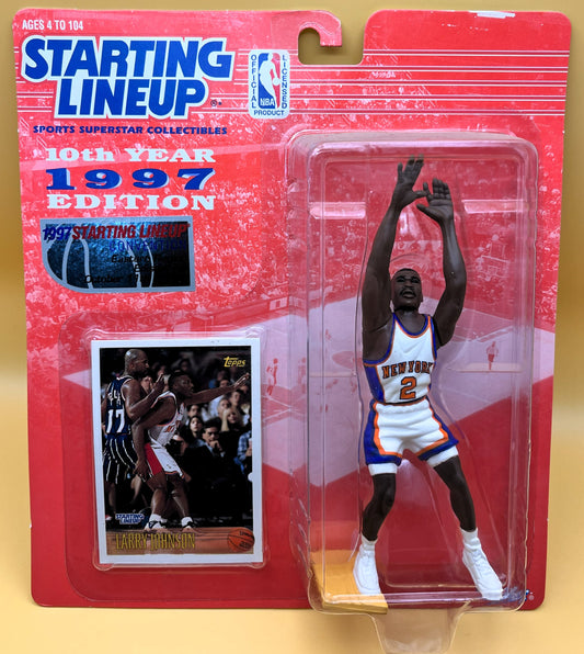 1997 Larry Johnson Starting Lineup with Card NBA East Coast Convention Factory Sealed