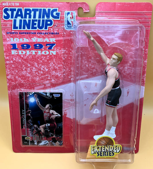 1997 Luc Longley Starting Lineup w/ Card Extended Series Factory Sealed - Vintage