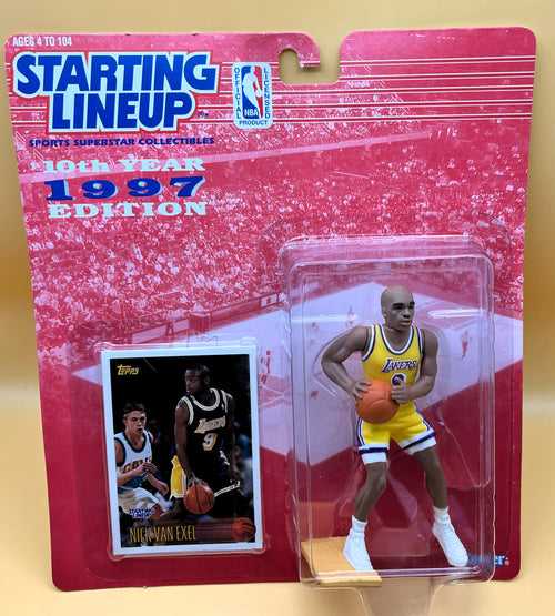 1997 Nick Van Exel Starting Lineup w/ Card Extended Series Factory Sealed - Vintage