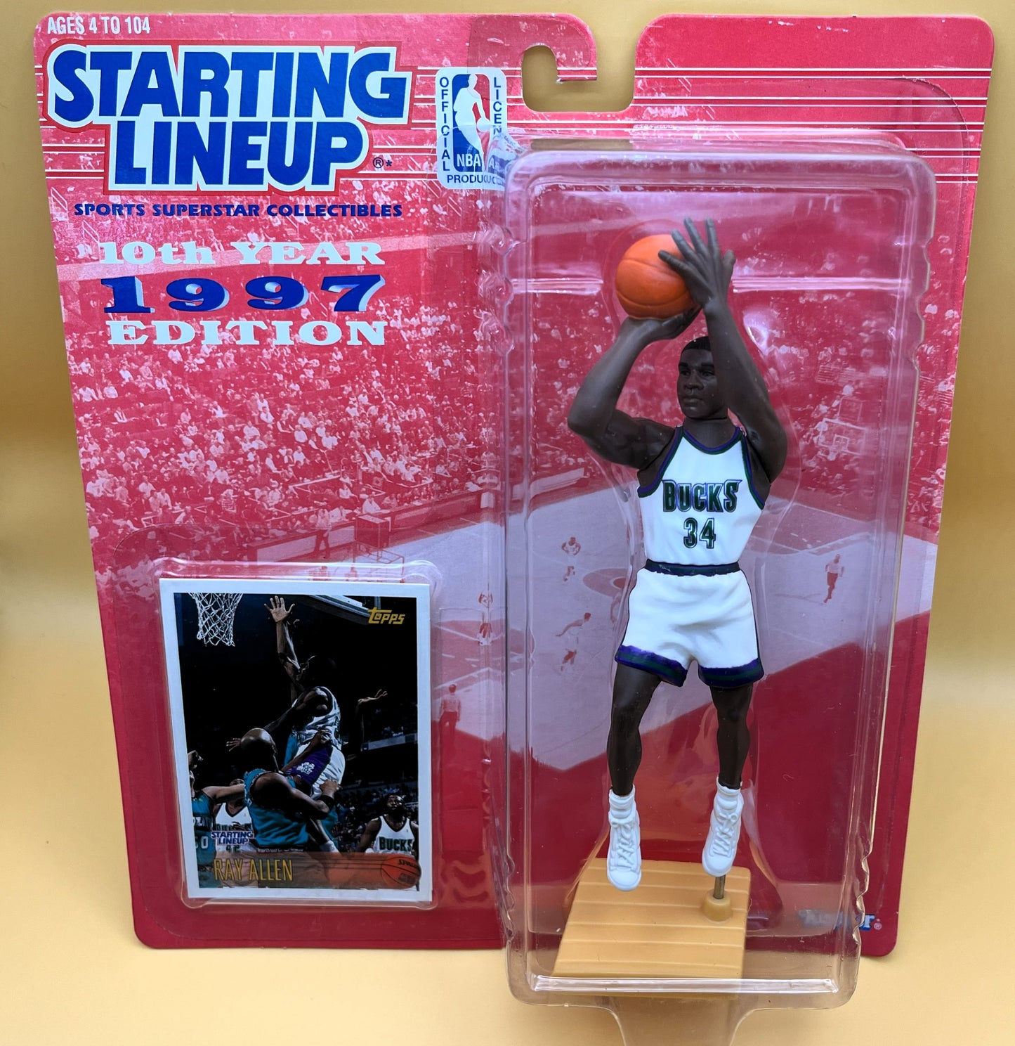 1997 Ray Allen Starting Lineup with Card  Factory Sealed - Vintage