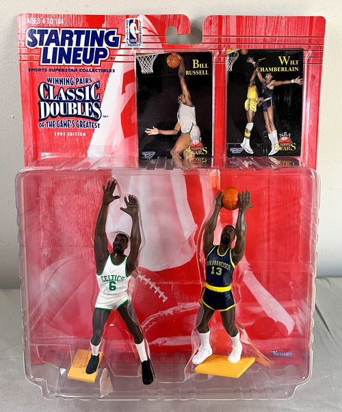 1997 Bill Russell Wilt Chamberlain Classic Doubles NBA Starting Lineup with Card Factory Sealed