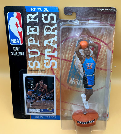 1998-99 Alan Houston Mattel NBA Super Star C.C. Starting Lineup w/ Card Factory Sealed
