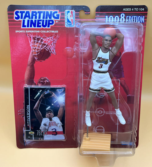1998 Allen Iverson Starting Lineup with Card Factory Sealed - Vintage