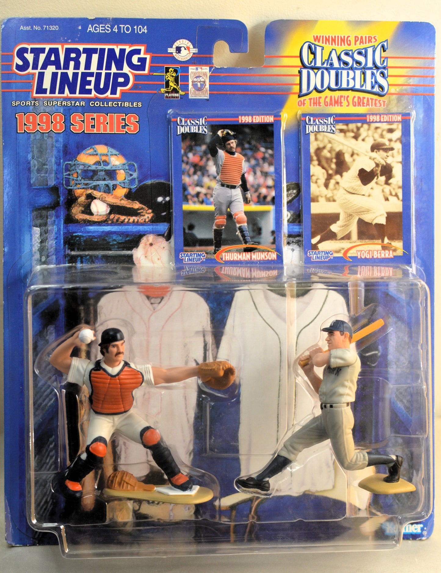1998 Yogi Berra Thurmon Munson Classic Doubles Starting Lineup with Card Factory Sealed - Vintage