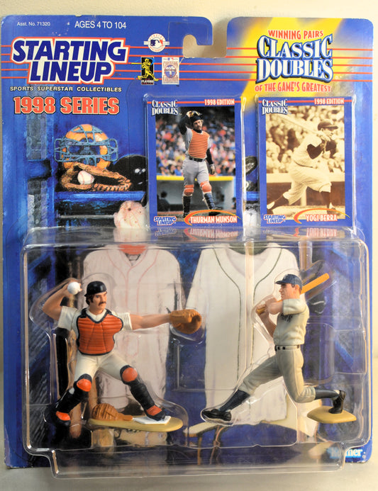 1998 Yogi Berra Thurmon Munson Classic Doubles Starting Lineup with Card Factory Sealed - Vintage