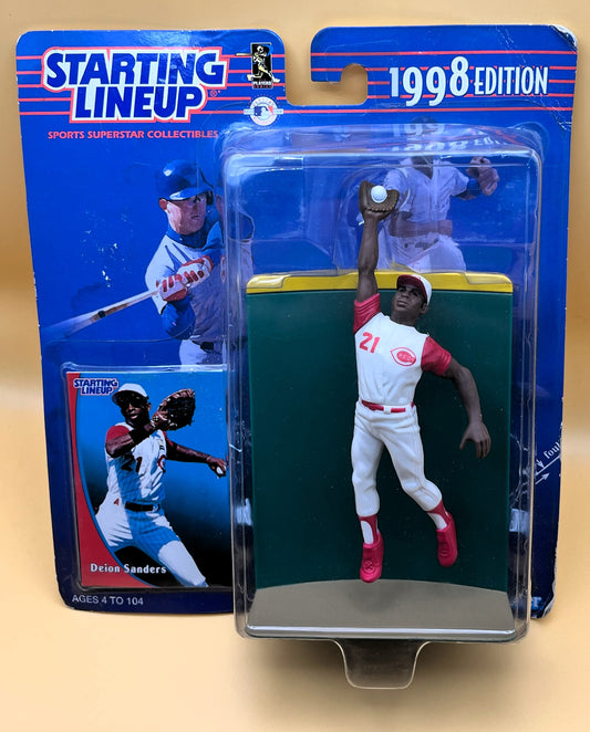 1998 Deion Sanders  Starting Lineup with Card Factory Sealed - Vintage