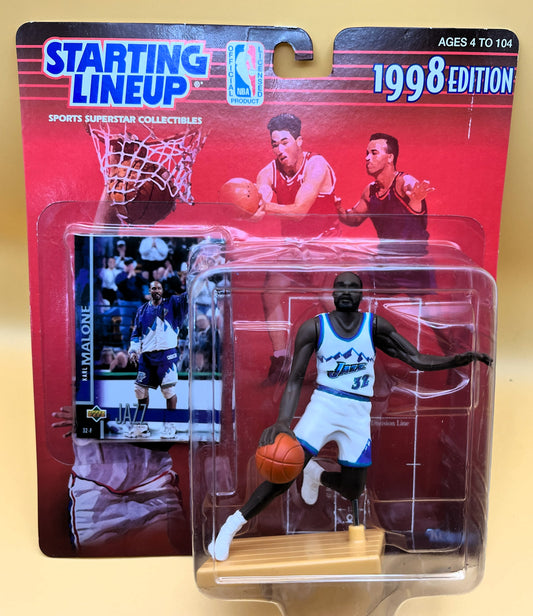 1998 Karl Malone Starting Lineup with Card Factory Sealed - Vintage